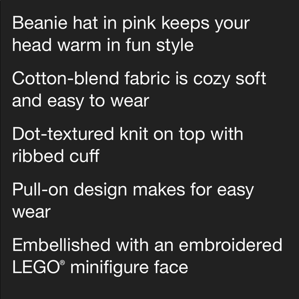 Lego Pink Knitted hat - Picture 9 of 9
